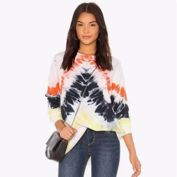 Wildfox Burst Tie Dye Oversized Sweatshirt Jumper - Picture 5 of 8